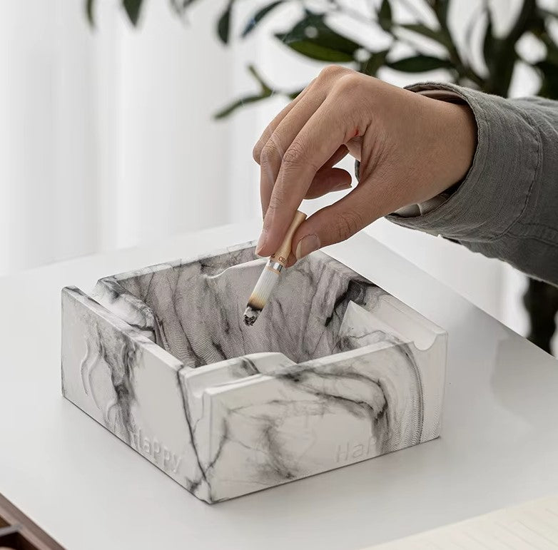 Cendrier Marbre Blanc