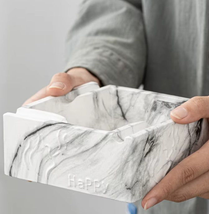 Cendrier Marbre Blanc