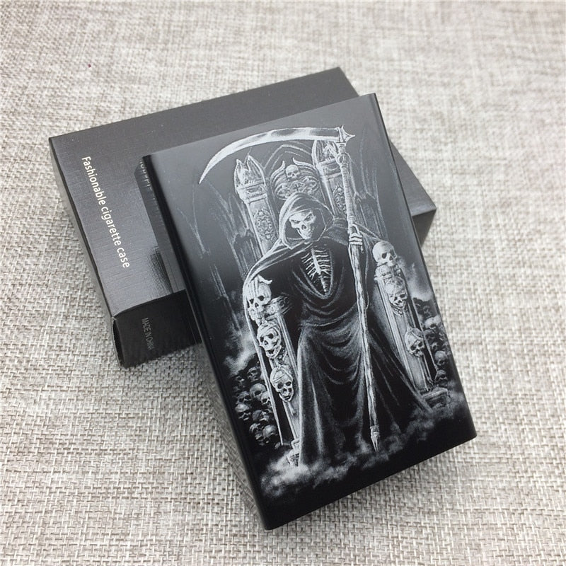 Etui à cigarette Tête de mort
