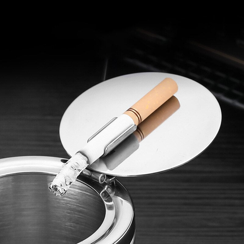 Cendrier Inox Avec Couvercle