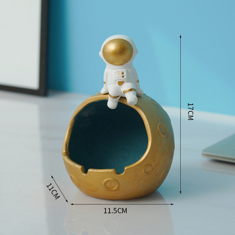 cendrier stylé doré