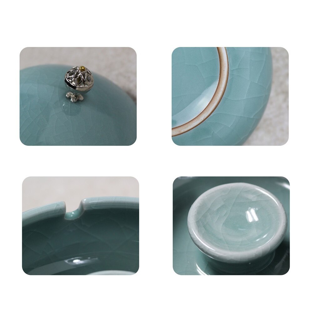 Cendrier Fermé Bleu Turquoise | Cendrier-france