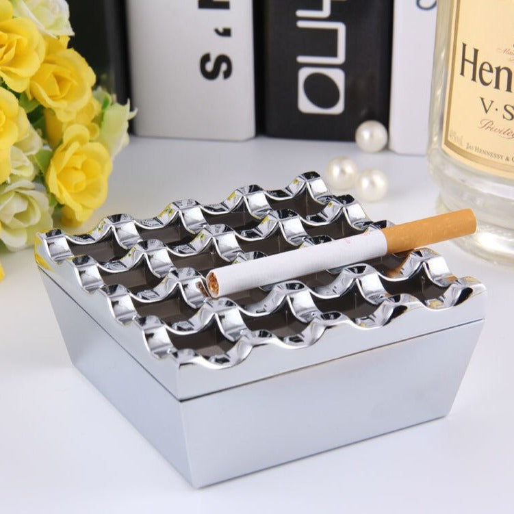 cendrier carré métal