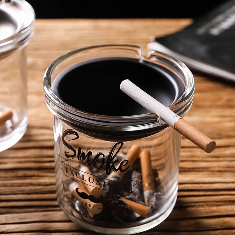 cendrier transparent en verre