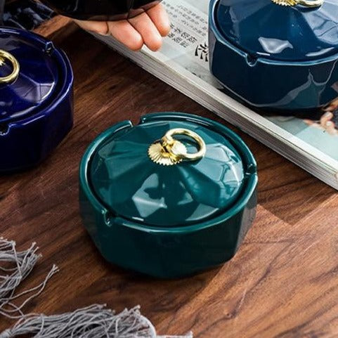 Cendrier Fermé Vert | Cendrier-france