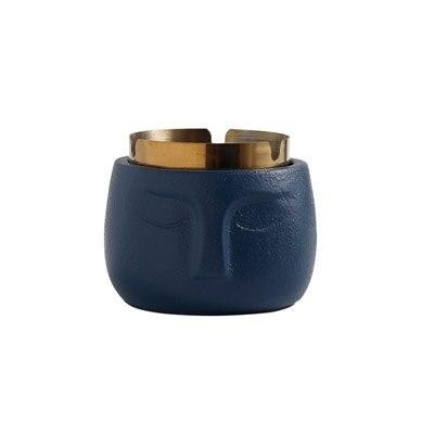 cendrier statue bleu marine