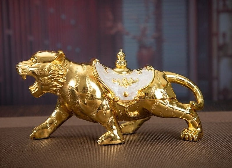 cendrier tigre or