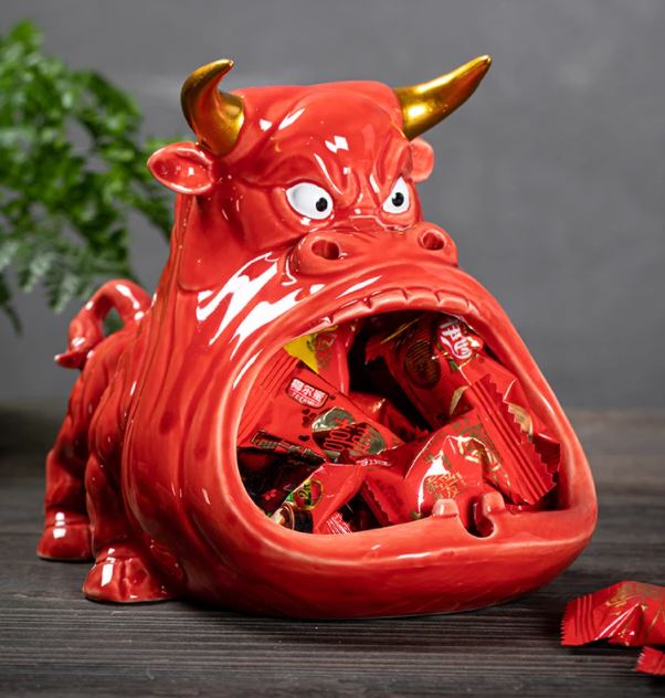 cendrier original intérieur rouge