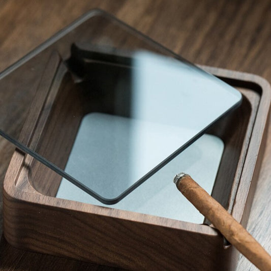 grand cendrier en bois