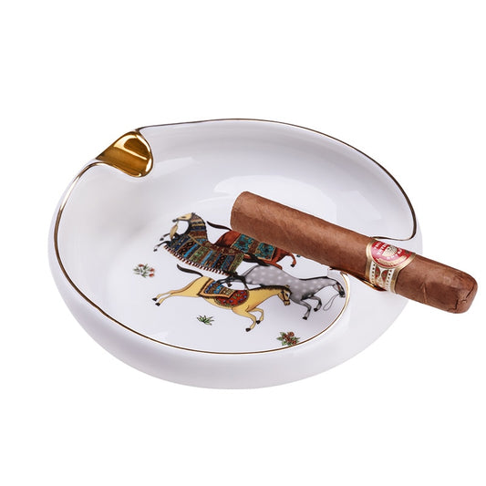 Cendrier pour cigares gadget maison portable céramique 3 palettes de  cendres pour cigares tabac cendrier cendrier