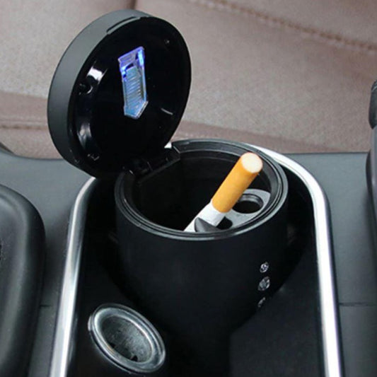 FOCCTS Cendrier voiture Protable LED Auto véhicule avec la lumière LED  Cendrier portable chromé Cendrier de poche